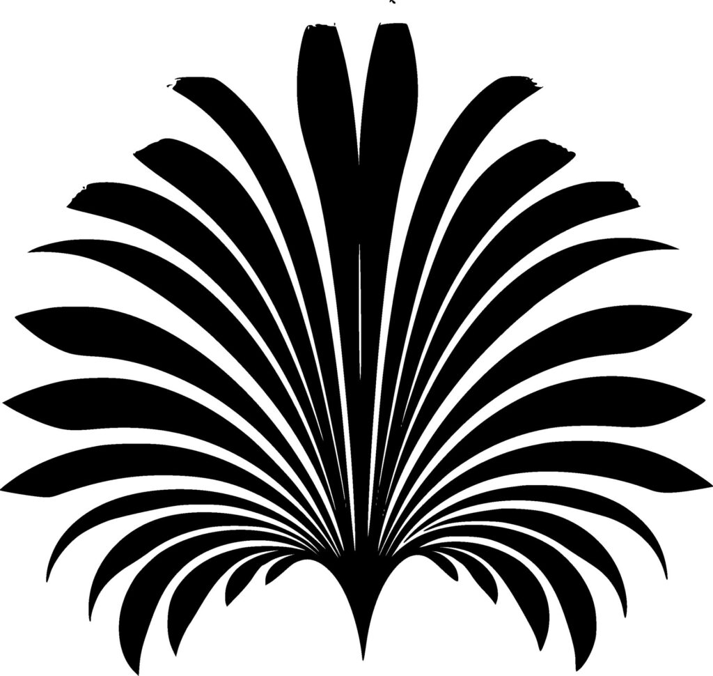 palm-black-and-white-isolated-icon-illustration-vector